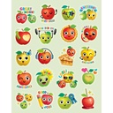 Apple Smelly Stickers, Pack of 120