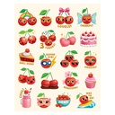 Cherry Smelly Stickers, Pack of 120