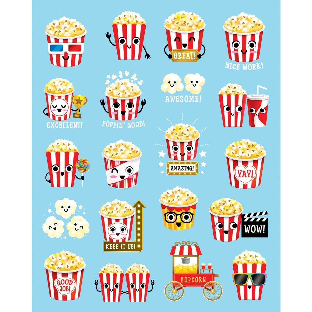 Popcorn Smelly Stickers, Pack of 120