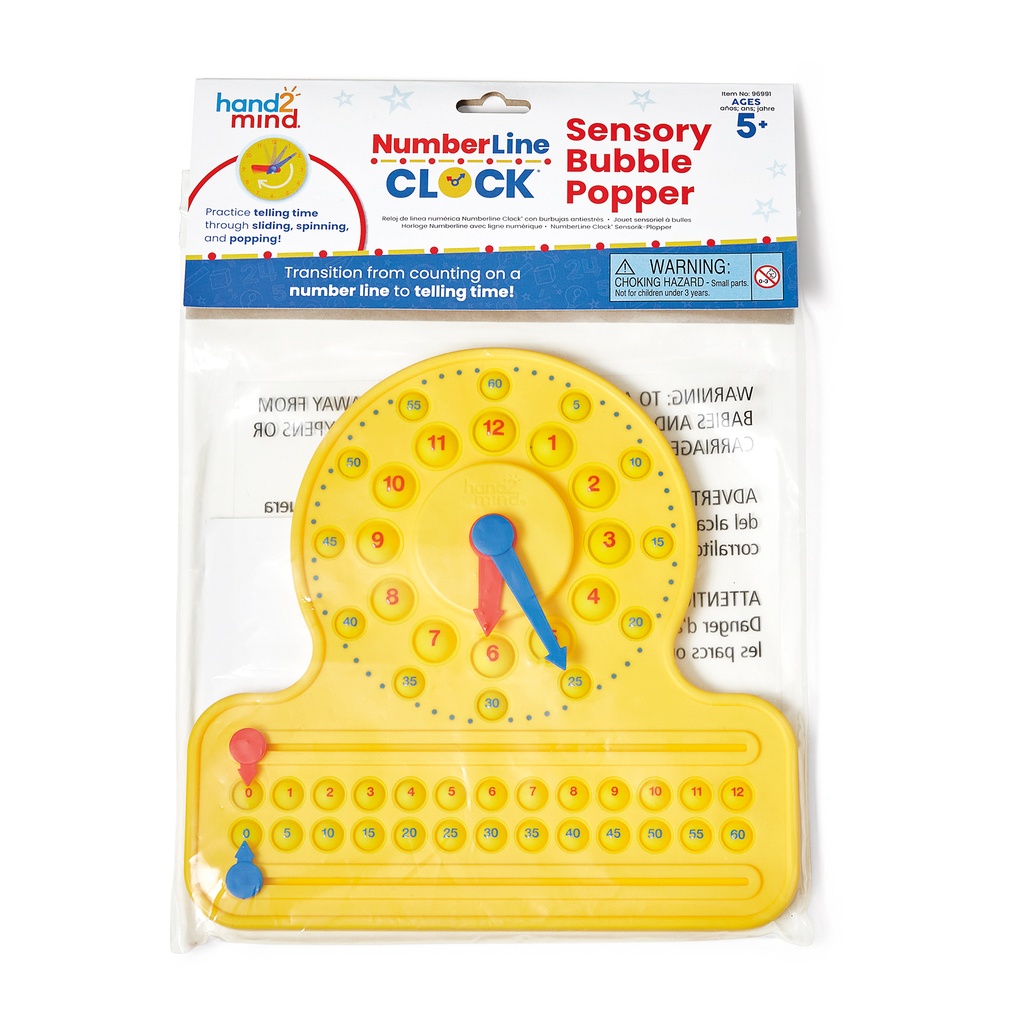 NumberLine Clock™ Sensory Bubble Popper