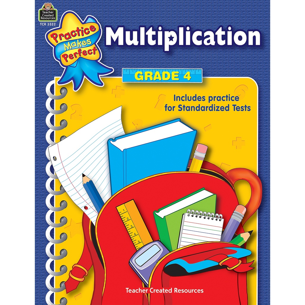 Practice Makes Perfect: Multiplication Book, Grade 4