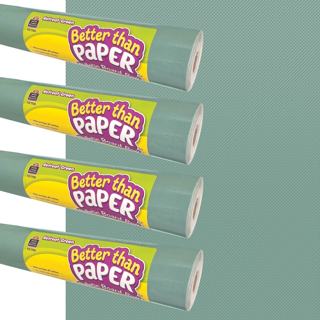 Retreat Green Better Than Paper Bulletin Board Roll 4-pack