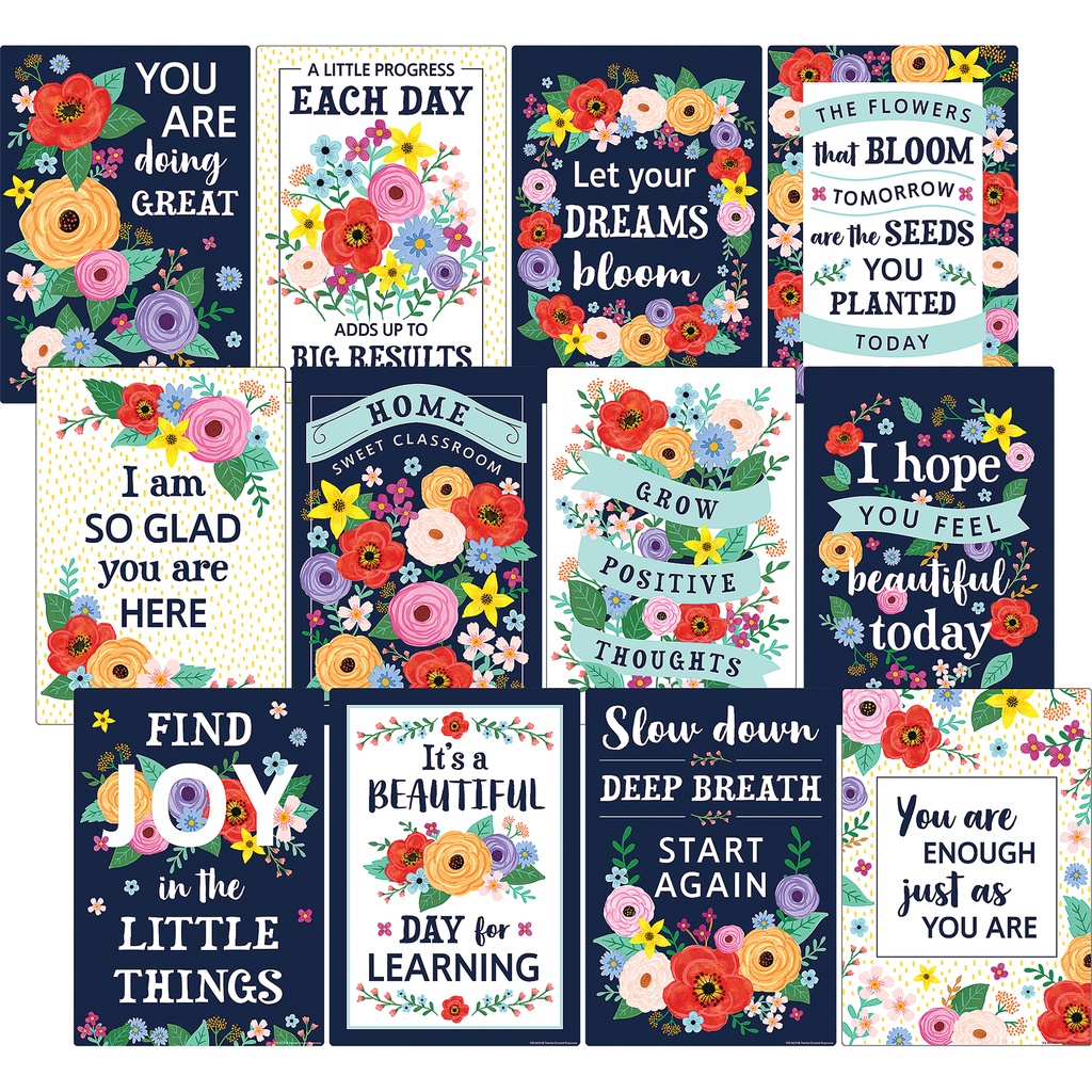 Wildflowers Positive Sayings Small Poster Pack