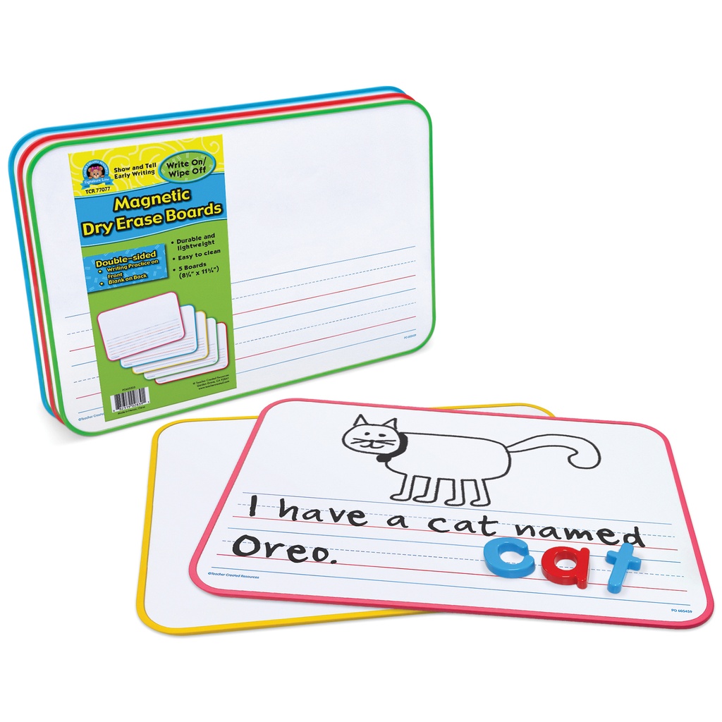 Magnetic Double-Sided Show and Tell Early Writing Dry Erase Boards