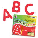 Self-Adhesive Letters, Red, Puffy Font, 4", 78 Characters