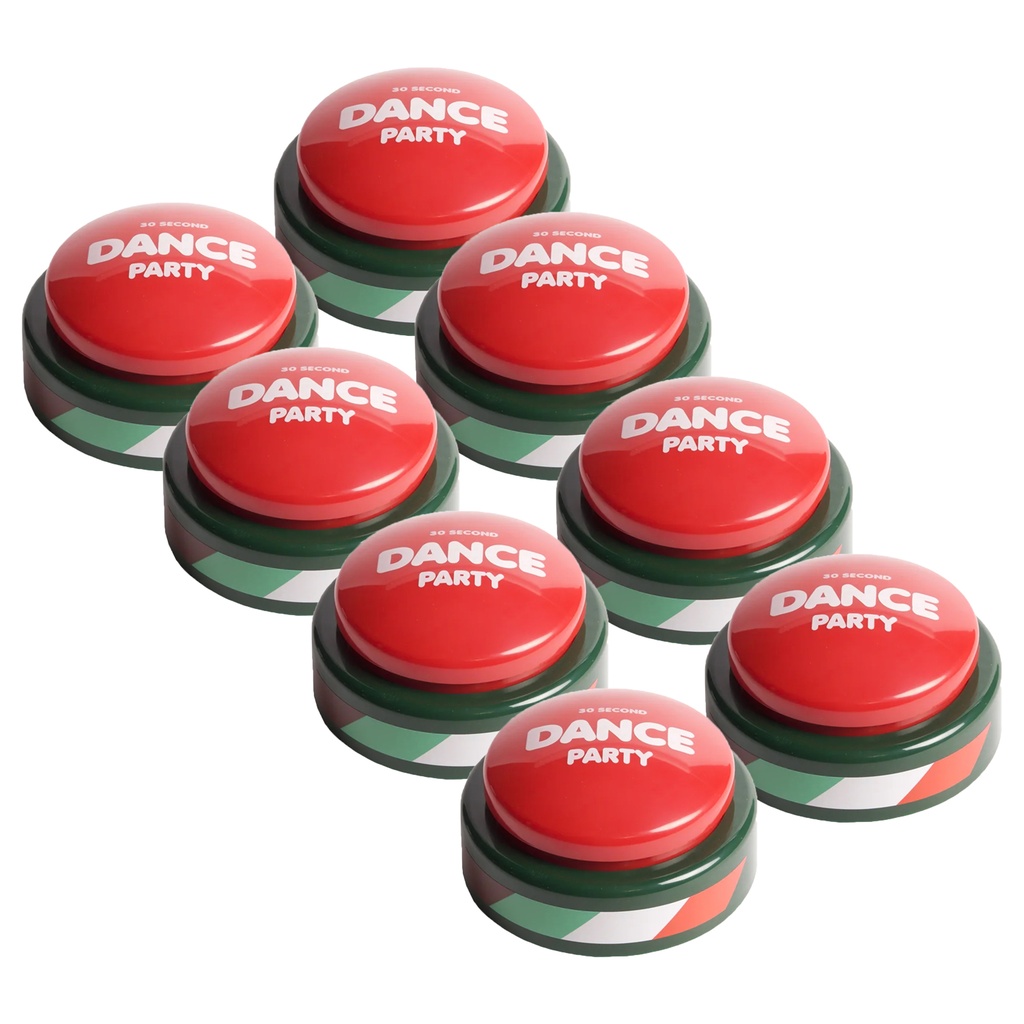 Dance Party Button, Holiday, Pack of 8