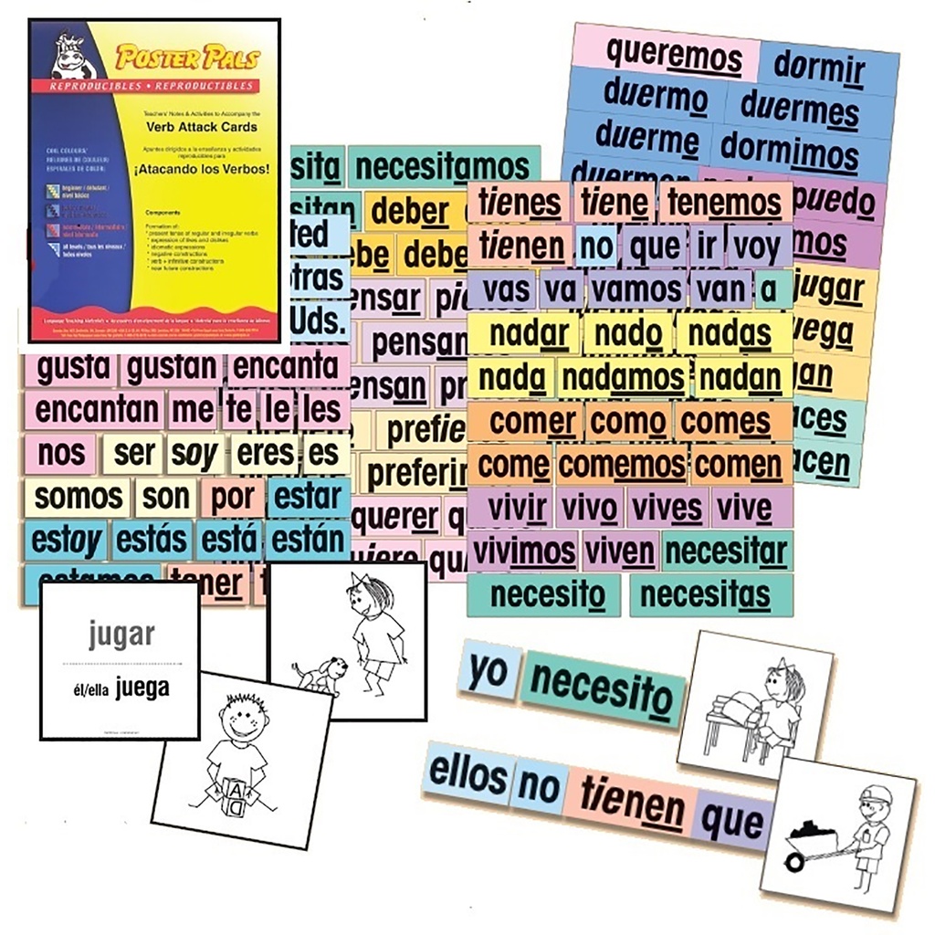 Verb Attack Card Set, Spanish