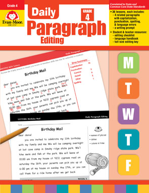 Daily Paragraph Editing Grade 4