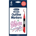 Crayola Metallic Outline Markers 6 Ct 