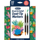 Crayola Brush & Detail Dual-Tip Markers 16ct 