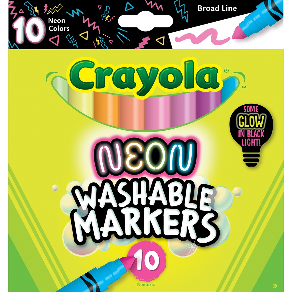 Crayola Neon Broad Line Markers 10ct 