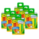 Washable Sidewalk Chalk 6 Packs of 16