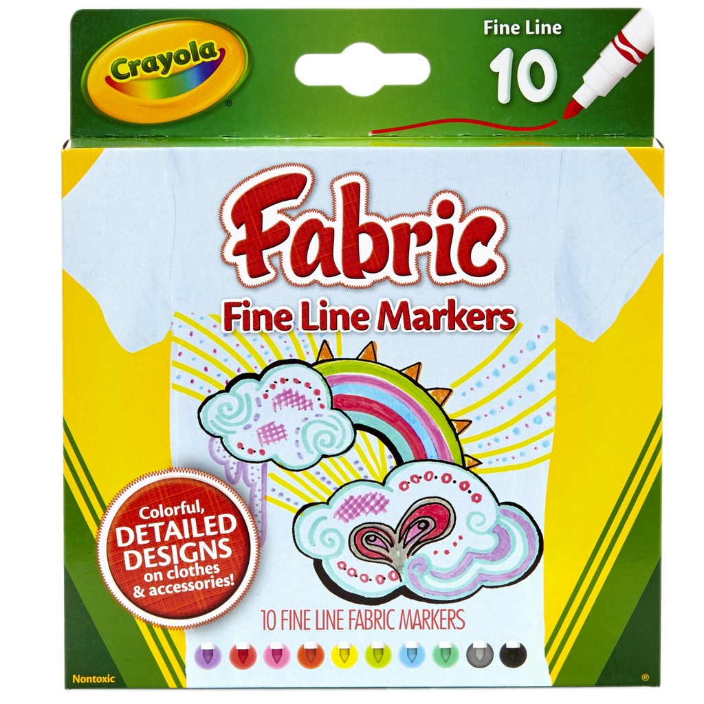 Fine Line Fabric Markers 10 Count