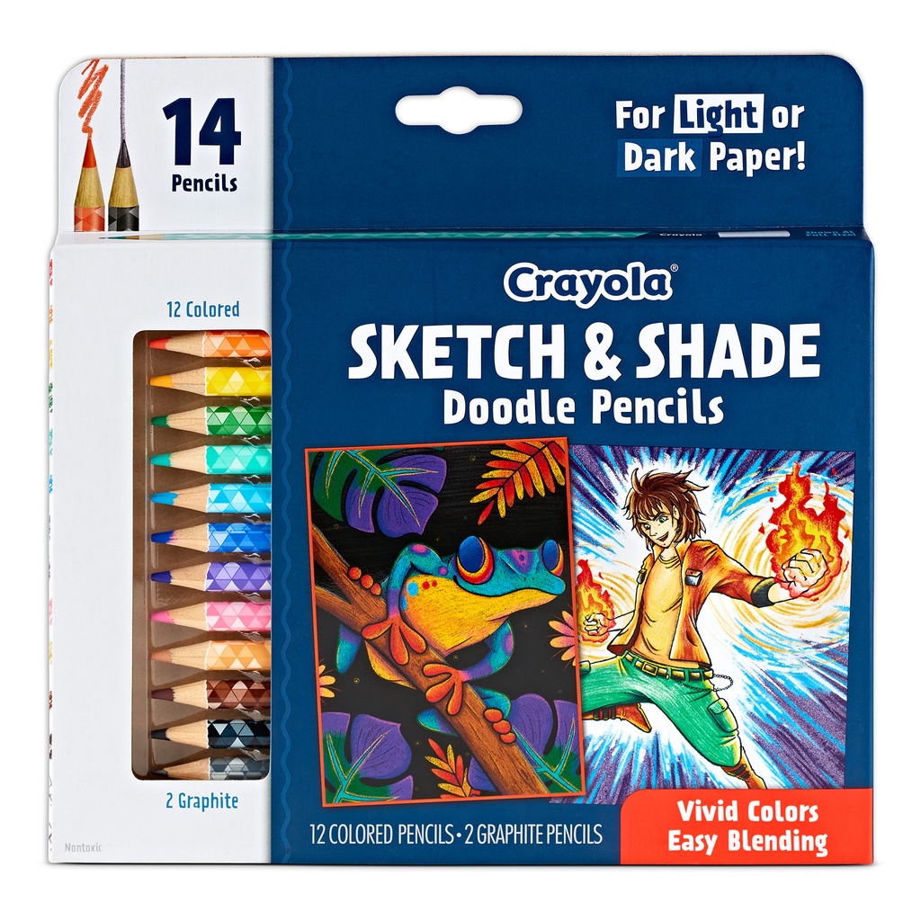 Doodle & Draw Sketch & Shade Doodle Pencil 14 Count