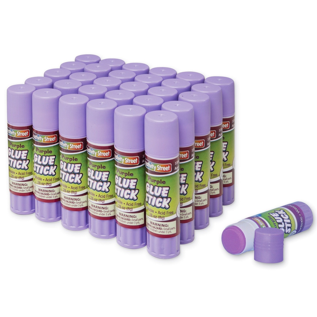 Purple 0.28 oz. Glue Sticks 30 Count