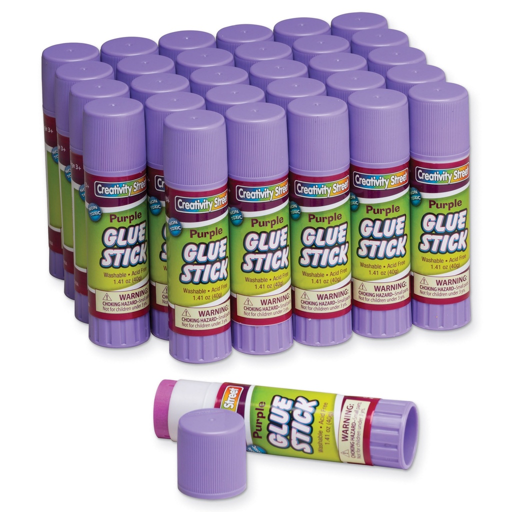 Purple 1.41 oz. Glue Sticks 30 Count