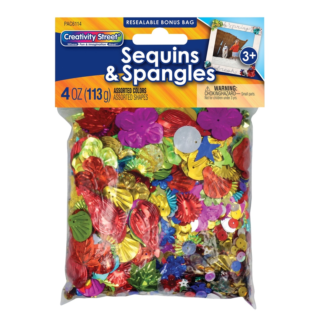 Assorted Sequins & Spangles 4 oz.