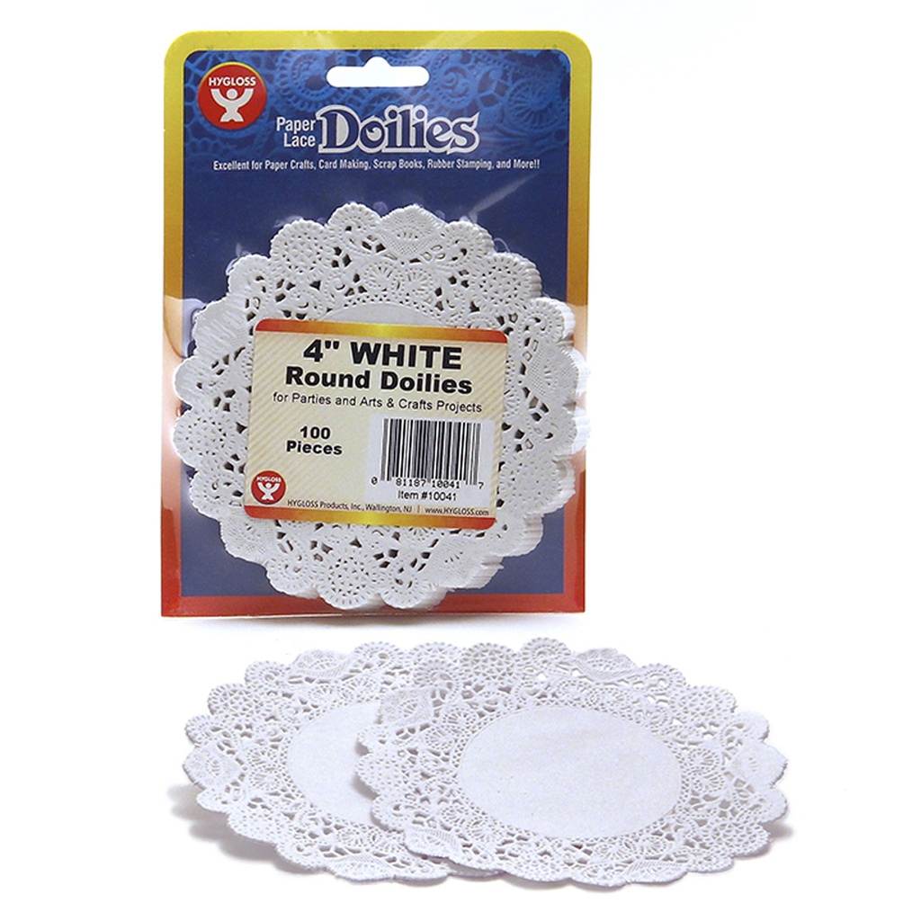 White 4" Round Doilies Pack of 100