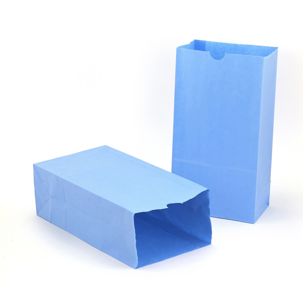 Blue #6 Gusseted Paper Bags Pack of 50