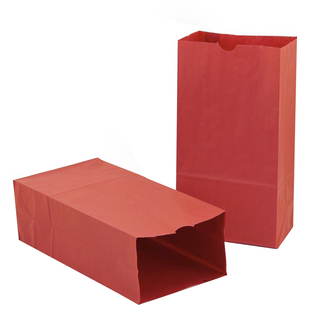 Red #6 Gusseted Paper Bags Pack of 50