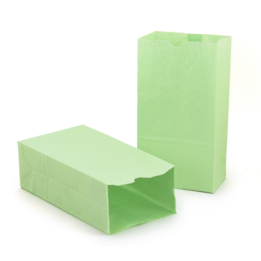 Lime Green #6 Gusseted Paper Bags Pack of 50