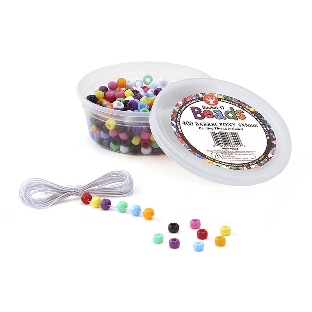 Barrel Pony Bucket O’ Beads Pack of 400