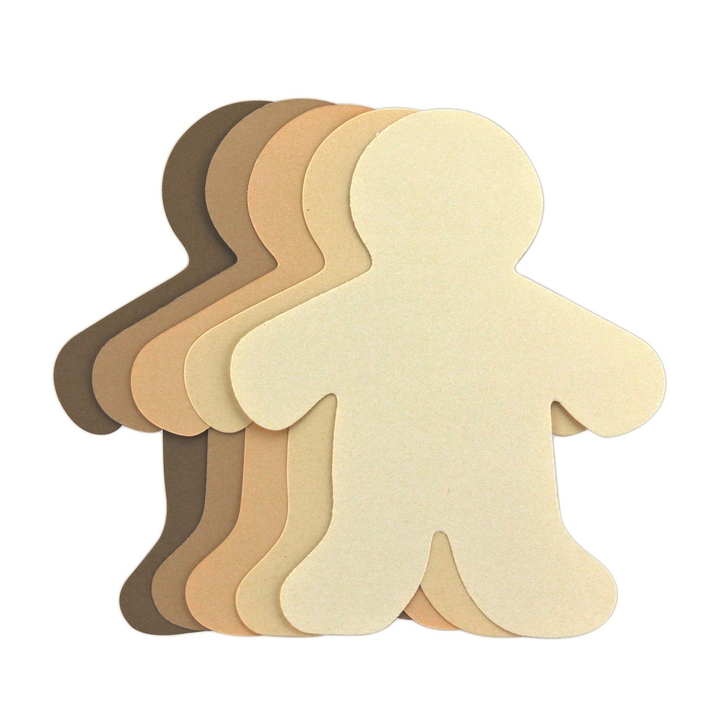 8.5" Multicultural People Shape Cut-Outs Pack of 24