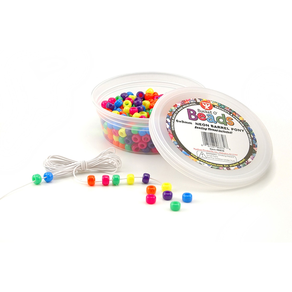 Neon Barrel Bucket O’ Beads Pack of 375