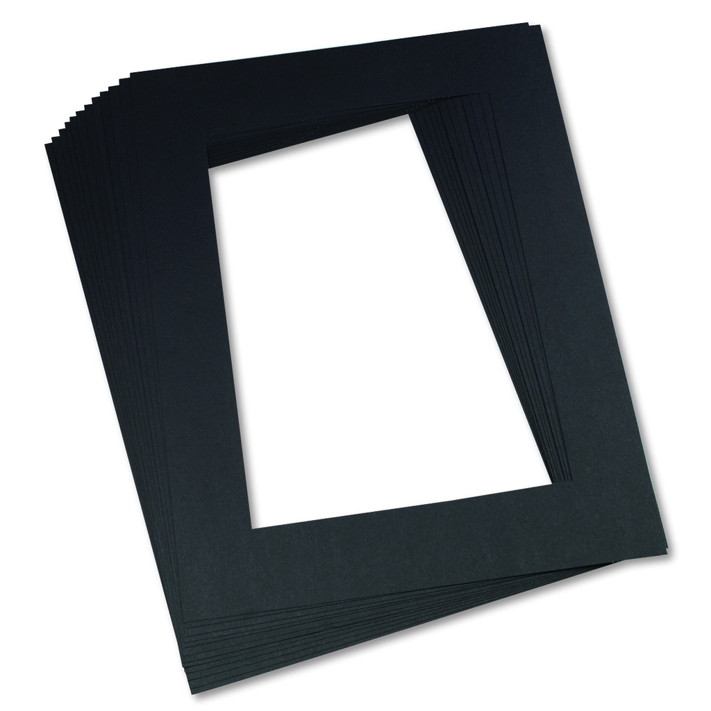 Black Pre-Cut Mat Frames Pack of 12