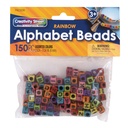 Assorted Rainbow 6 mm Alphabet Beads 150 Count