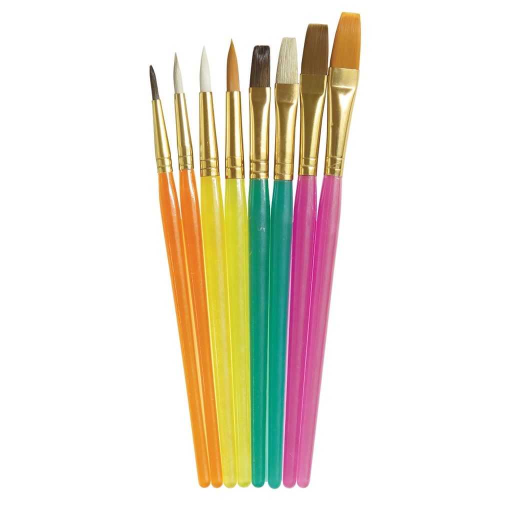 Acrylic Paint Brush Assortment 8 Brushes