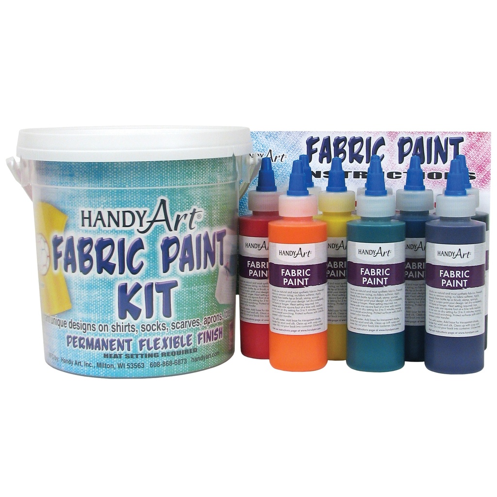 Assorted 4 oz. Fabric Paint Kit 9 Count