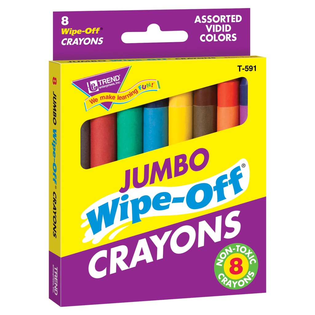 Assorted Jumbo Wipe-Off® Crayons 8-Pack 