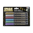 Metallic Opaque Brush Markers Pack of 6