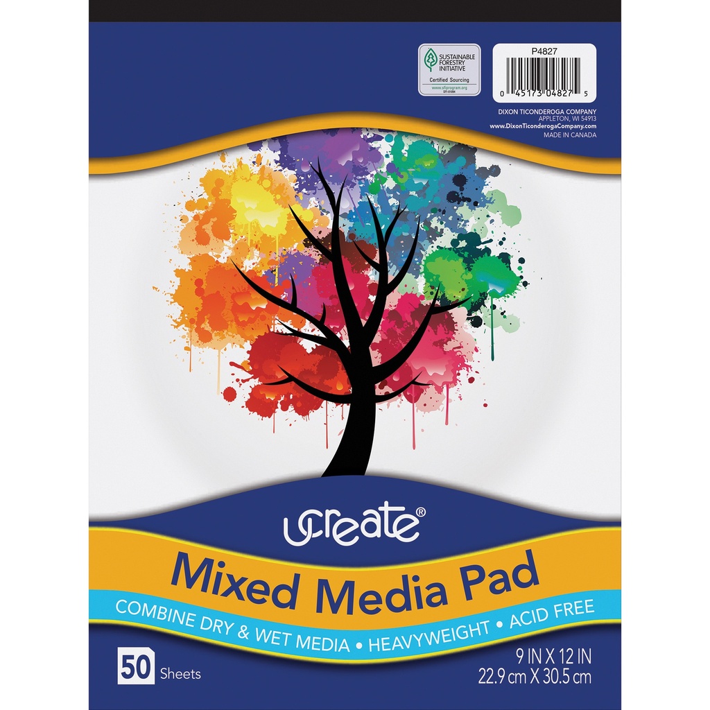 9" x 12" Mixed Media Pad 50 Sheets