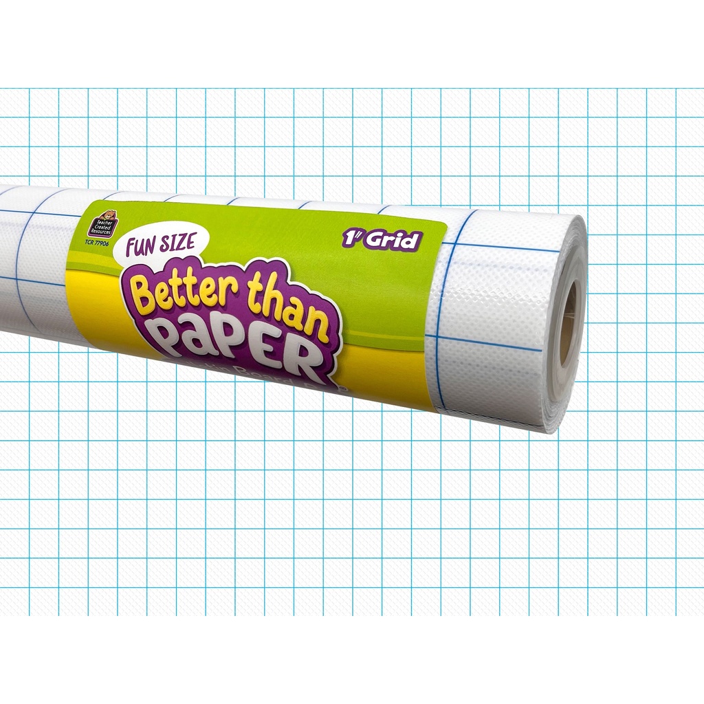 1" Grid 18" x 12' Fun Size Better Than Paper Bulletin Board Roll 