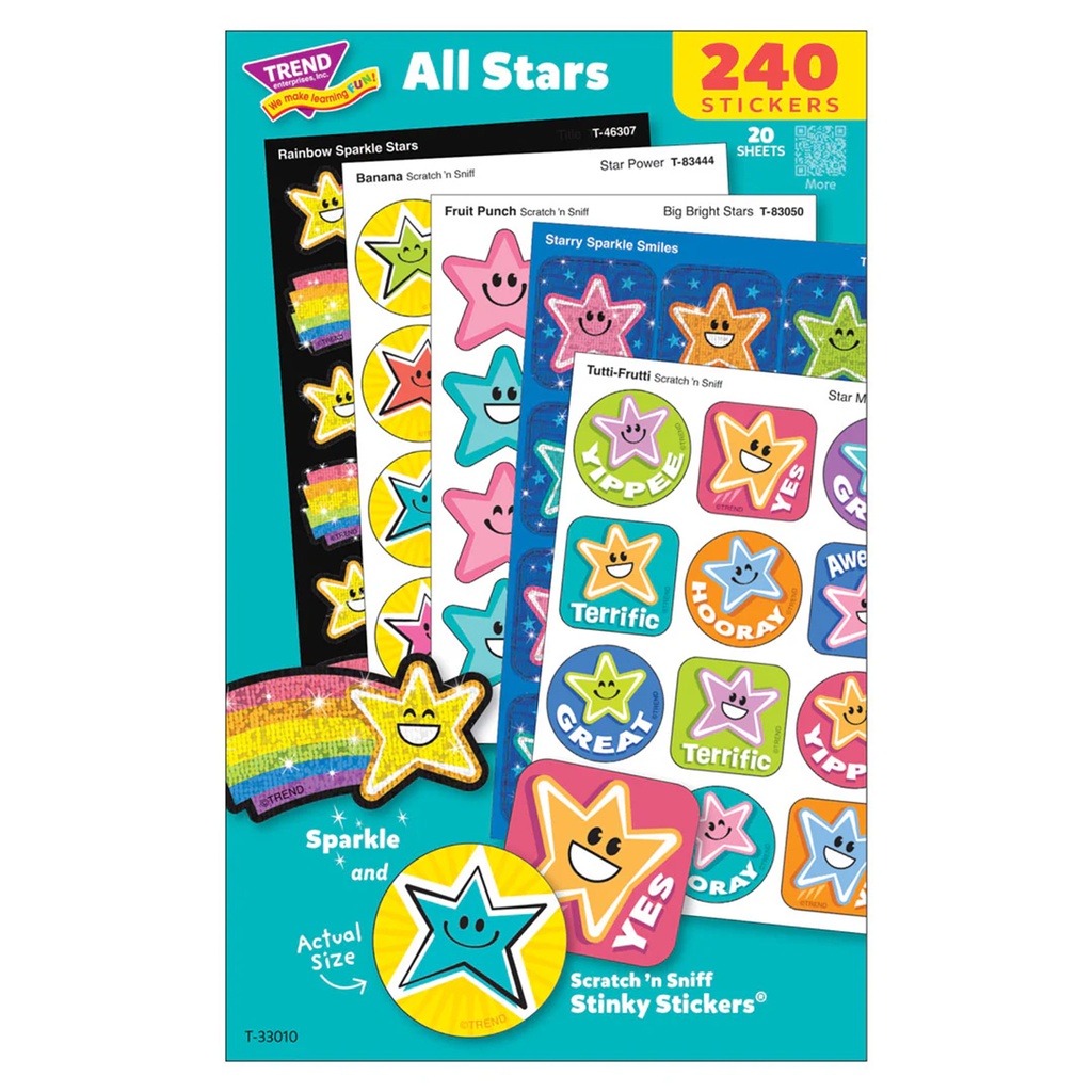 All Stars Mixed Stickers Variety Pack Pack of 240