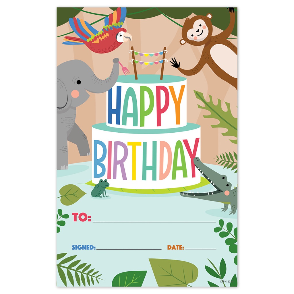 Jungle Friends Happy Birthday Awards Pack of 30