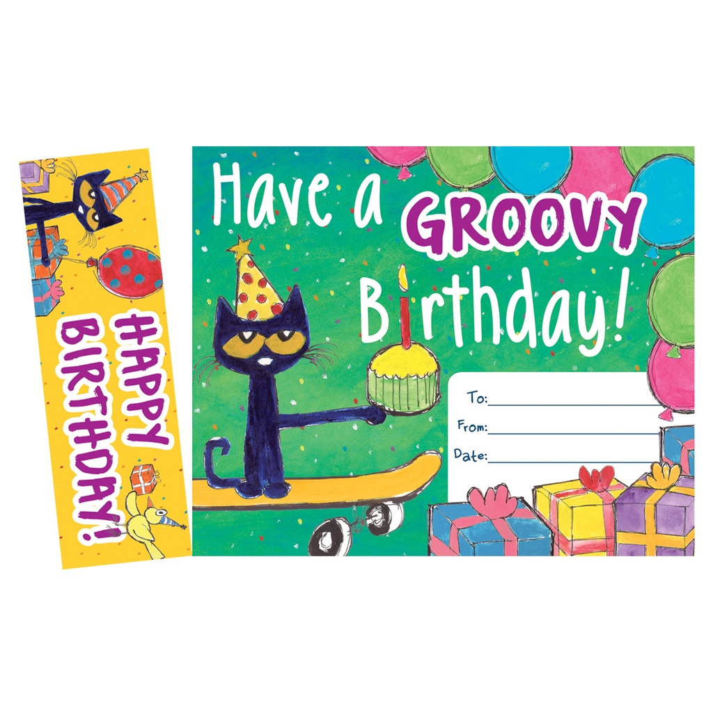 Pete the Cat Happy Birthday Bookmark Award Pack of 30