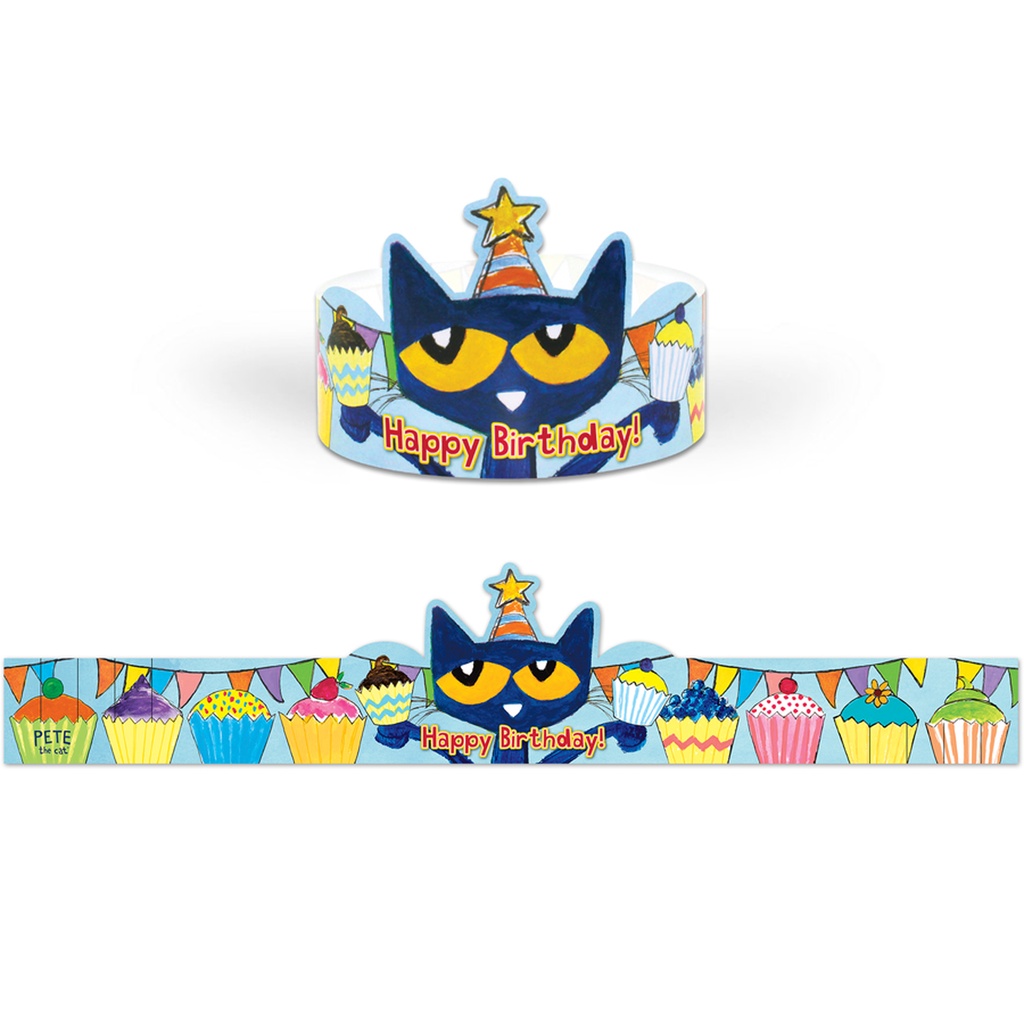 Pete the Cat Happy Birthday Crowns Pack of 30