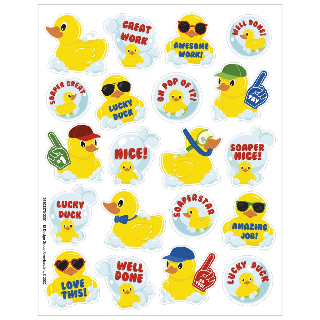 Rubber Duckies Bubblebath Scented Stickers