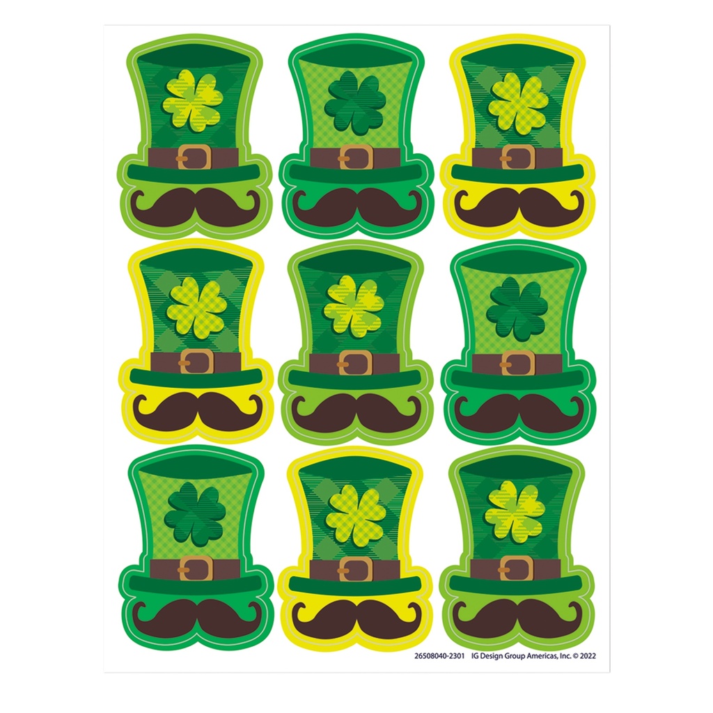 St. Pat's Hats Giant Stickers 