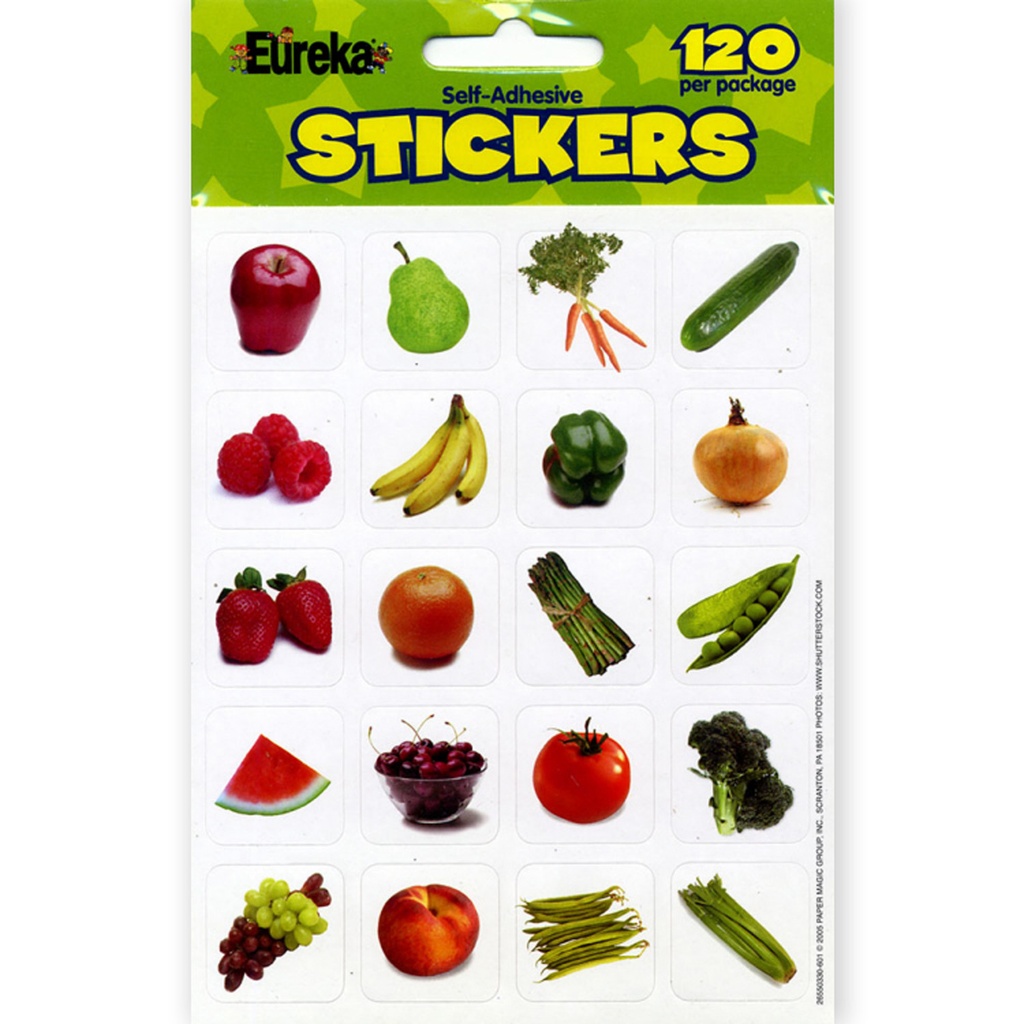 Fruits & Vegetables Theme Stickers