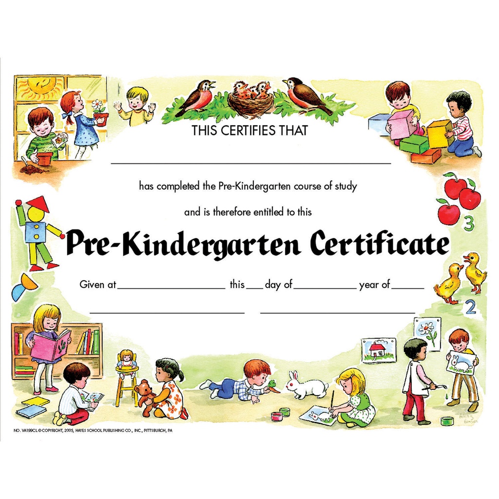 Pre-Kindergarten Certificates Pack of 30