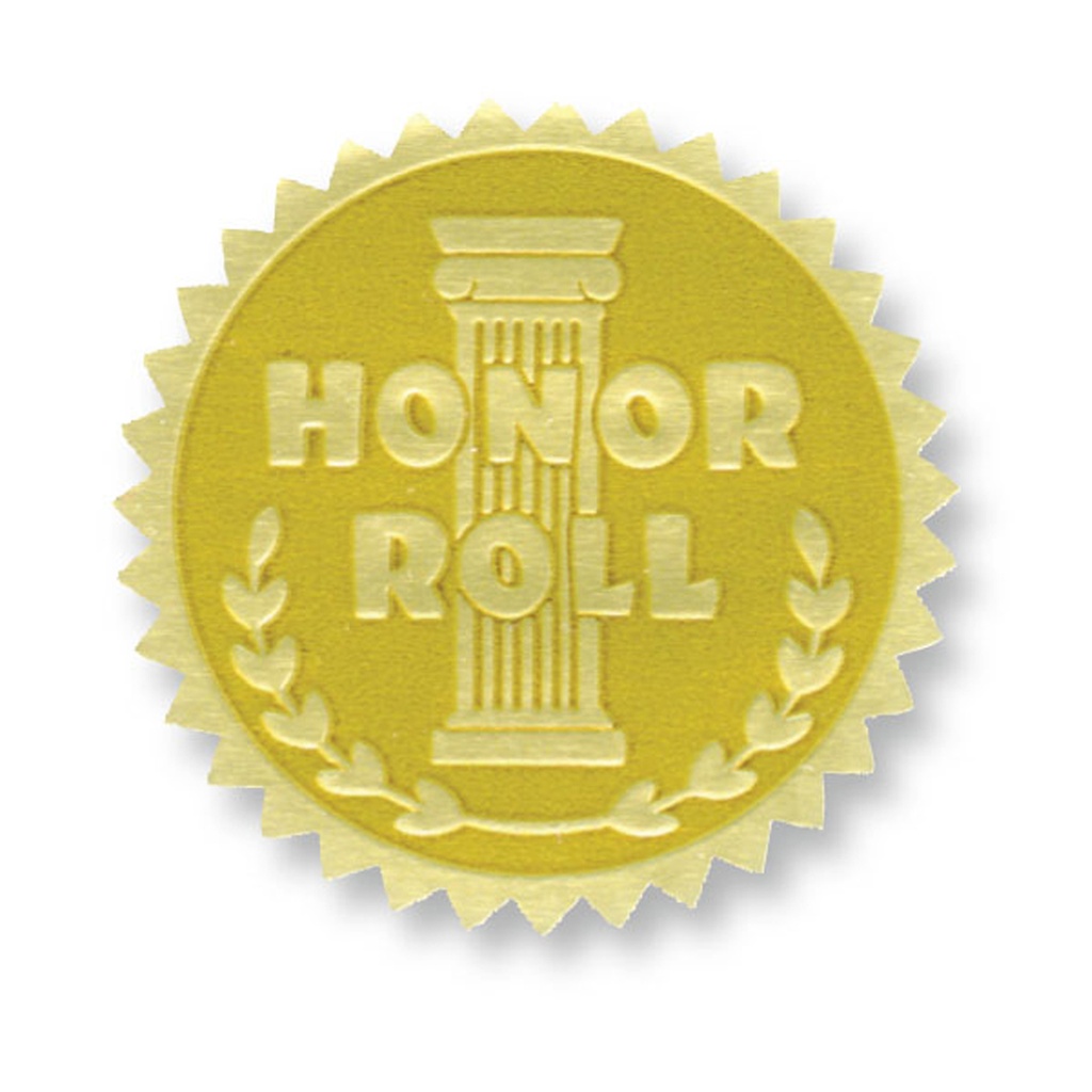 Honor Roll Gold Foil Embossed Seals