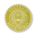 Academic Achievement Gold Foil Embossed Seals