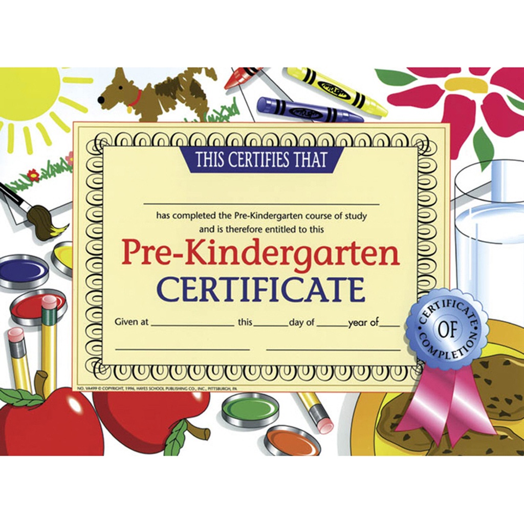 Pre-Kindergarten Certificates Pack of 30