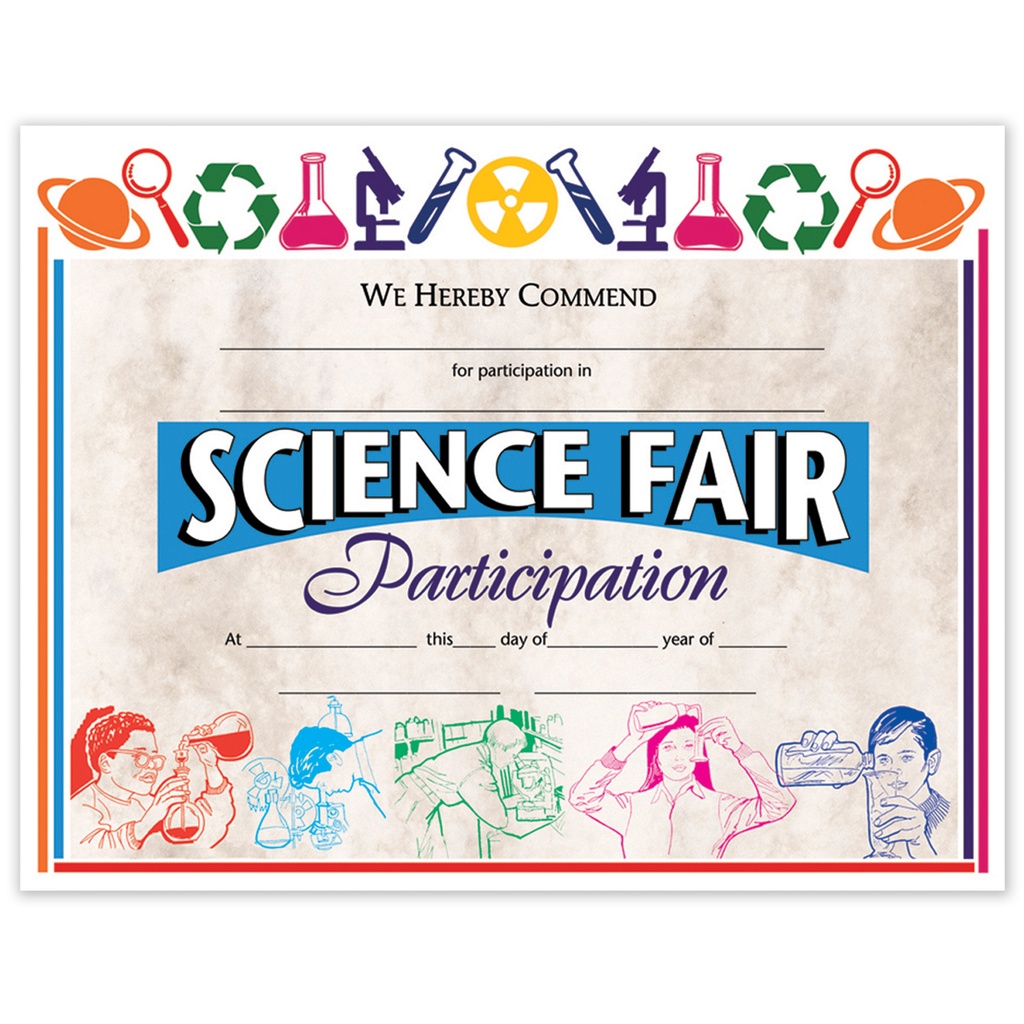 Science Fair Participation Awards Pack of 30