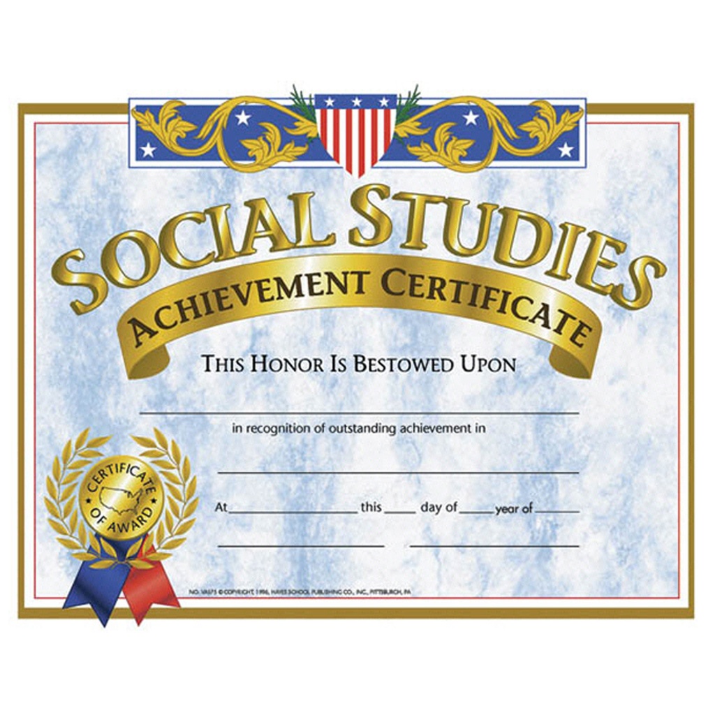 Social Studies Achievement Certificates Pack of 30