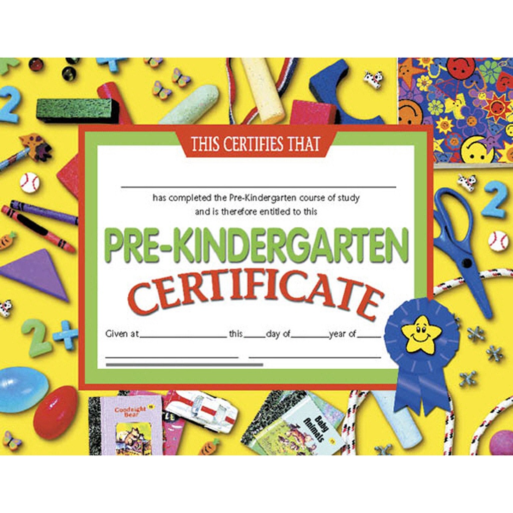 Pre-Kindergarten Certificates Pack of 30